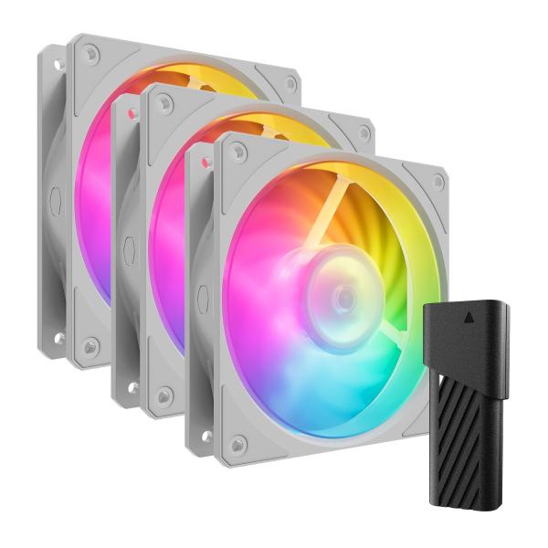 Cooler Master MFZ-M2DW-243P2-R1 sistema di raffreddamento per computer Case per computer Raffreddatore d'aria 12 cm Bianco 3 pz (CooMas Mobius 120P ARGB 3-Pack White)