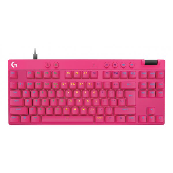 Logitech G PRO X TKL RAPID (PRO X TKL RAPID - MAGENTA - US INTL - EMEA28I-935) - Versione Tedesca