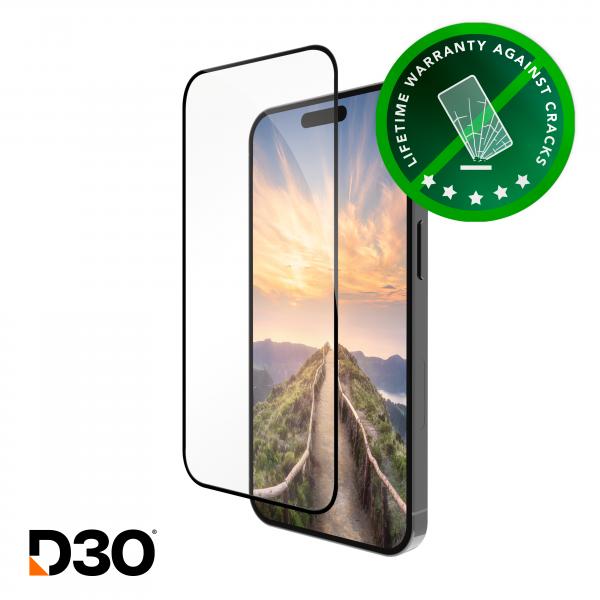 dbramante1928 eco Pellicola proteggischermo trasparente Apple 1 pz (eco-shield D3O iPhone 16 - ProMax Black Edge - Warranty: 24M)