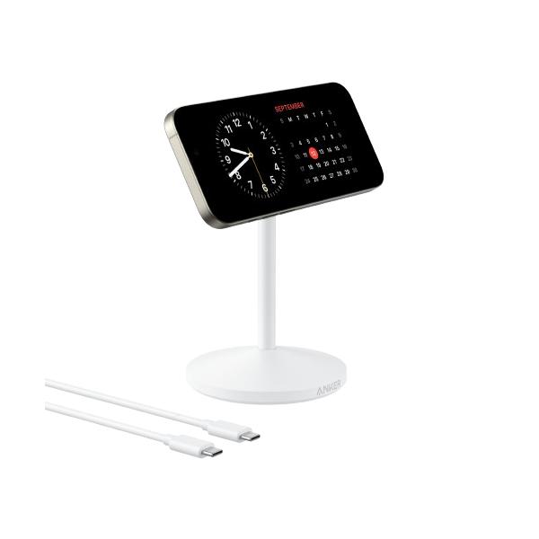 Anker MagGo Cuffie, Auricolare, Smartphone, Orologio intelligente Bianco USB Carica wireless Ricarica rapida Interno (MAGGO WIRELESS CHARGR SINGLE STAND W)