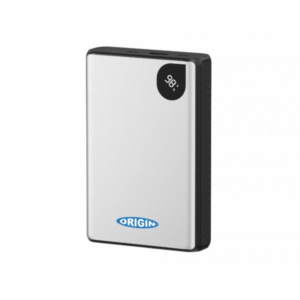 Origin Storage OSPB-100W batteria portatile Ioni di Litio 20000 mAh Argento (Origin Portable Laptop Power Bank Lithium-Ion 20000 mAh - Multi ports output)