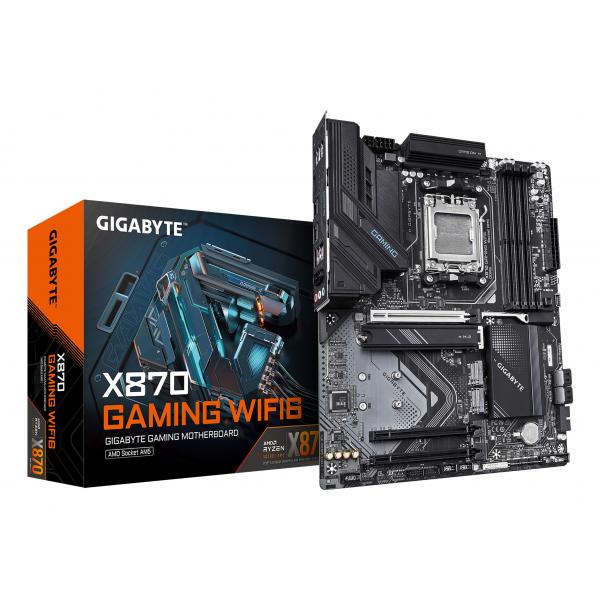 GIGABYTE X870 GAMING WIFI6 Scheda Madre - Supporta CPU AMD Ryzen 9000, 8+2+2 fasi VRM, fino a 8000MHz DDR5 [OC], 1xPCIe 5.0 + 2xPCIe 4.0, Wi-Fi 6, LAN 2.5GbE, USB 4 (GIGA X870 GAMING WF6 AM5/DDR5/ATX