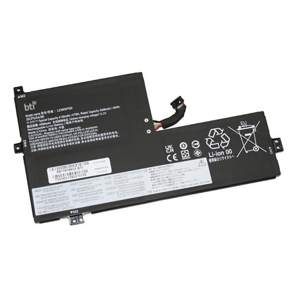 BTI 5B11K08432- ricambio per laptop Batteria (BTI 47Wh 3 cell 5B11K08428 compatible battery for LENOVO 82W4000BUS 82W4000BUS IDEAPAD SLIM 3 CHROME 14M868 82XJ IDEAPAD SLIM 3 CHROME 14M868)