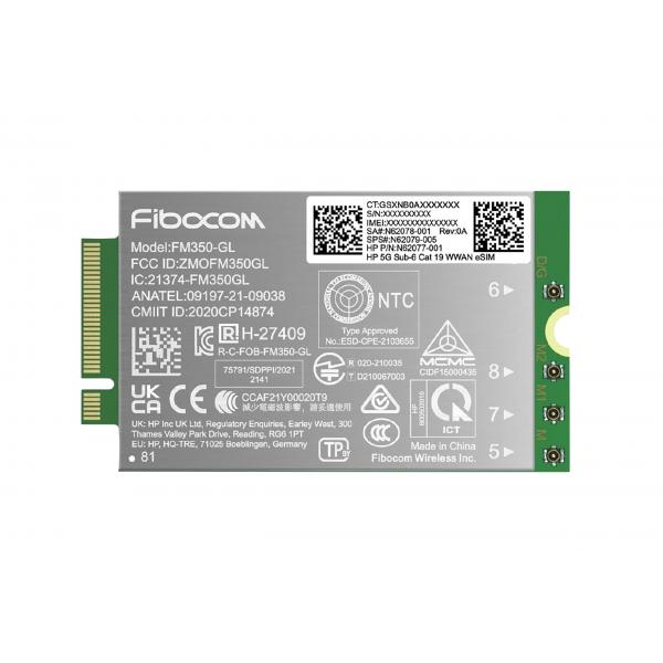 HP 5G Sub-6 Cat 19 WWAN scheda di interfaccia e adattatore (5G NR/4G WWAN - Warranty: 12M)
