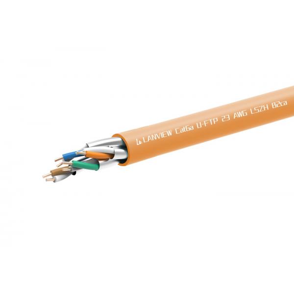 Lanview LVN122153 cavo di rete Arancione 305 m Cat6a U/FTP [STP] (CAT6a U-FTP network cable - LSZH, B2CA, Orange, 305m - 0.56mm wire - Warranty: 300M)