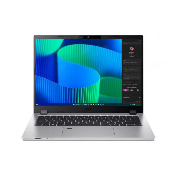 Acer TravelMate P2 TMP214-56-TCO-54AL Intel Core 5 120U Computer portatile 35,6 cm [14] WUXGA 16 GB DDR5-SDRAM 512 GB SSD Wi-Fi 6E [802.11ax] Windows 11 Pro Tedesco Argento (ACER TRAVELMATE TMP214-56