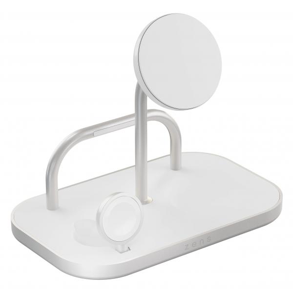 ZENS ZEDC29W/00 Caricabatterie per dispositivi mobili Cuffie, Smartphone, Orologio intelligente Argento, Bianco AC, USB Carica wireless Ricarica rapida Interno (ZENS Wireless Charger 4-in-1 Qi2 60W U