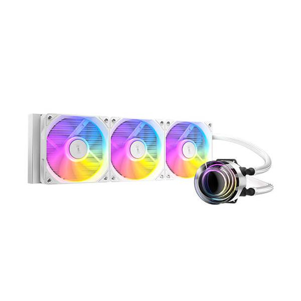 Antec Vortex Lum 360 White ARGB Processore Kit di raffreddamento a liquido 12 cm Bianco (Antec Vortex Lum 360 ARGB White CPU Liquid Cooler - Intel & AMD Compatible, 3 x 120mm ARGB Fans, Suspended Spi