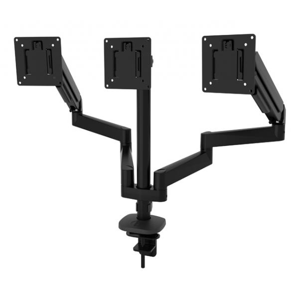 B-Tech BT7353/B Supporti a parete per TV 81,3 cm [32] Scrivania Nero (BTEBT7353 - Black - Flex Trio Full Motion Triple Screen Desk Mount with Tilt and Swivel)