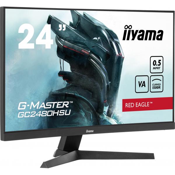 iiyama G-MASTER GC2480HSU-B1 Monitor PC 59,9 cm [23.6] 1920 x 1080 Pixel Full HD LED Nero (iiyama G-MASTER GC2480HSU-B1 curved, 180Hz)