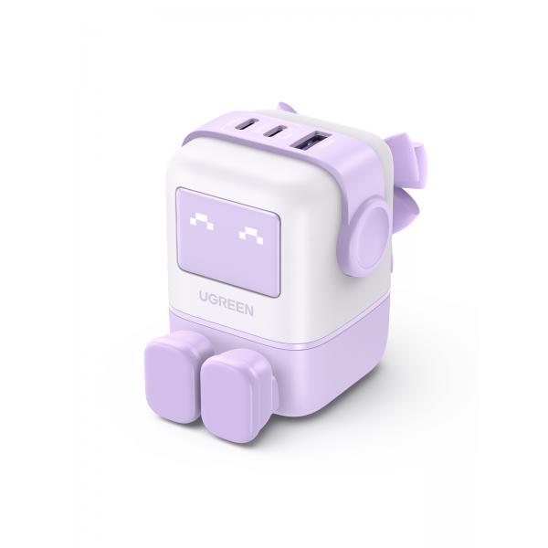 Ugreen USB-A+2C 65W UNO GAN CHARGER Computer portatile, Telefono cellulare, Computer portatile, Tablet, Orologio AC, USB Interno (UGREEN UNO 65W 3-PORT GAN CHGR PNK)