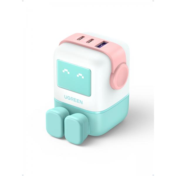 Ugreen USB-A+2C 65W UNO GAN CHARGER Computer portatile, Telefono cellulare, Computer portatile, Power bank, Tablet, Orologio, Indossabili AC, Lightning, USB Interno (UGREEN UNO 65W 3-PORT GAN CHGR BL