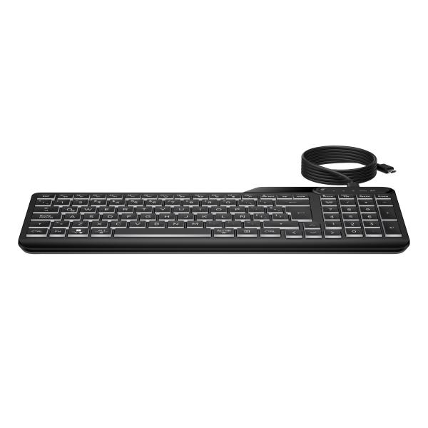 HP Tastiera cablata 400 retroilluminata (400 Backlit Wired Keyboard - - EU - Warranty: 12M)