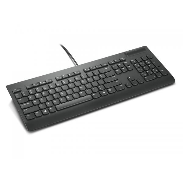 Lenovo 4Y41B69364 tastiera Ufficio USB Belga, Inglese UK Nero (Smartcard KB II Belgium/UK) - Versione UK