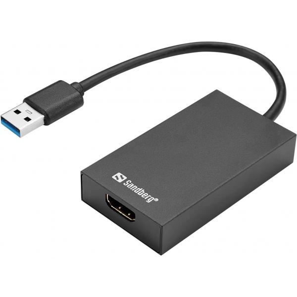 Sandberg USB 3.0 to HDMI Converter (USB 3.0 to HDMI Converter - USB 3.0 to HDMI Converter - Warranty: 60M)