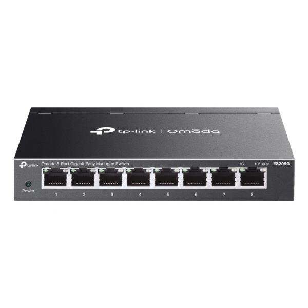 TP-Link Omada ES208G switch di rete Gestito L2 Gigabit Ethernet [10/100/1000] Nero (TP-LINK OMADA 8PT GB EAST MANAGED SWITCH)