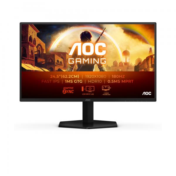 AOC G4 25G42E Monitor PC 62,2 cm [24.5] 1920 x 1080 Pixel Full HD LED Nero, Rosso (AOC Gaming 25G42E sk?rm - WLED - 25 -)