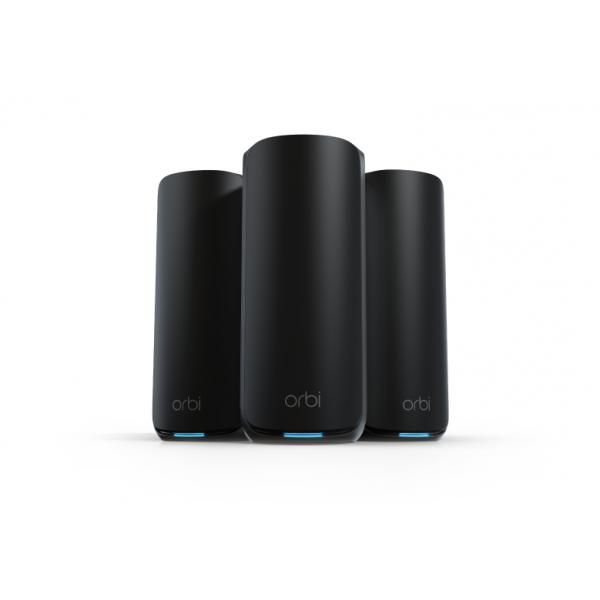 NETGEAR Orbi 870 Tri-band [2,4 GHz/5 GHz/6 GHz] Wi-Fi 7 [802.11be] Nero 4 Interno (3-SET ORBI 870 WIFI 7 MESH - TRI-BAND BLACK 21 GBIT/S)