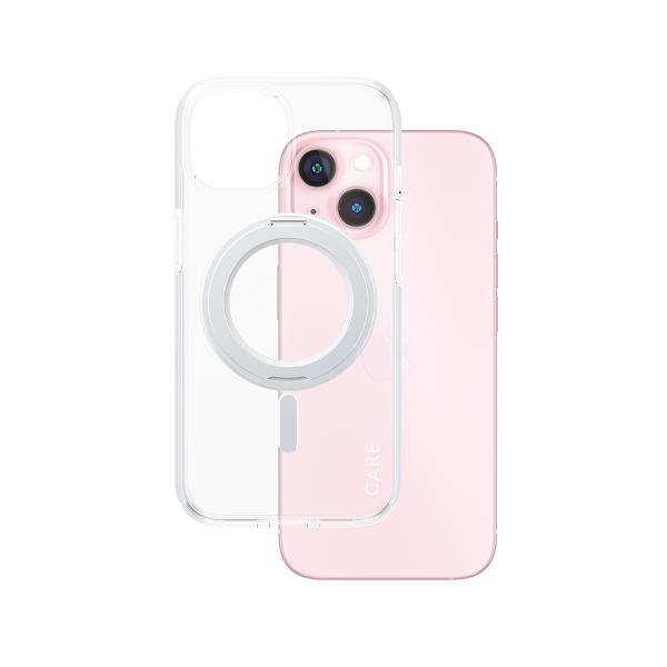PanzerGlass CARE Feature Case Transparent w. Silver Kickstand & MagSafe iPhone 15 (PanzerGlass CARE Feature Kickstand iPh)
