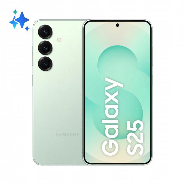 Samsung Galaxy S25 15,8 cm [6.2] Doppia SIM Android 15 5G USB tipo-C 12 GB 128 GB 4000 mAh Colore menta (Samsung SM-S931B Galaxy S25 Dual Sim 12+128GB mint)