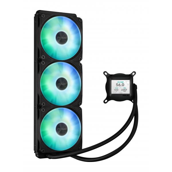 ASUS Prime LC 360 ARGB LCD Processore Raffreddatore di liquidi tutto in uno 12 cm Nero (ASUS PRIME LC 360 LCD COOLER)