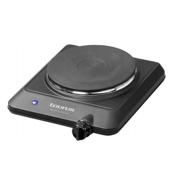 Taurus Volcano Uno Nero, Acciaio inox Superficie piana Piastra sigillata 1 Fornello[i] (Taurus White and Brown EH1500 Volcan U)