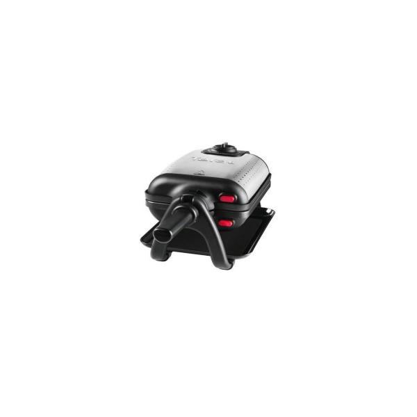Tefal WM756D piastra per waffle 2 waffle 1200 W Nero, Acciaio inox (Tefal Waffle Maker WM 756D)