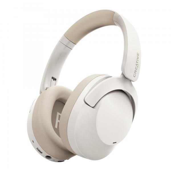 Creative Labs Zen Hybrid 2 Auricolare Con cavo e senza cavo A Padiglione Musica e Chiamate USB tipo-C Bluetooth Crema (ZEN HYBRID 2 - OVER EAR - CRM)