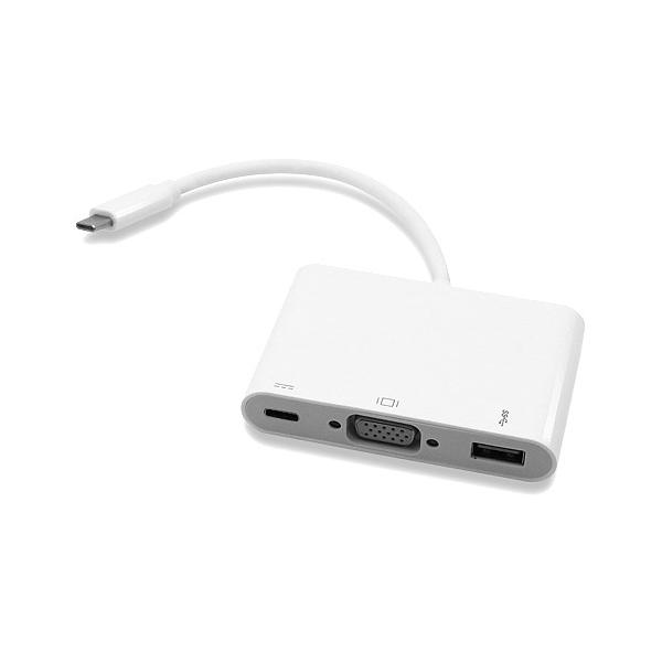 Cablenet 24-0301 replicatore di porte e docking station per laptop USB 3.2 Gen 1 [3.1 Gen 1] Type-C Bianco (CNL 20cm USB-C SVGA USB-C USB-A)