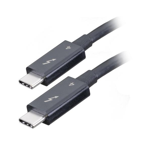 Cablenet 40-4208 Cavo Thunderbolt 0,7 m 40 Gbit/s Nero (CNL 0.7m Pass Tbolt4 40Gbps 8K Bk)