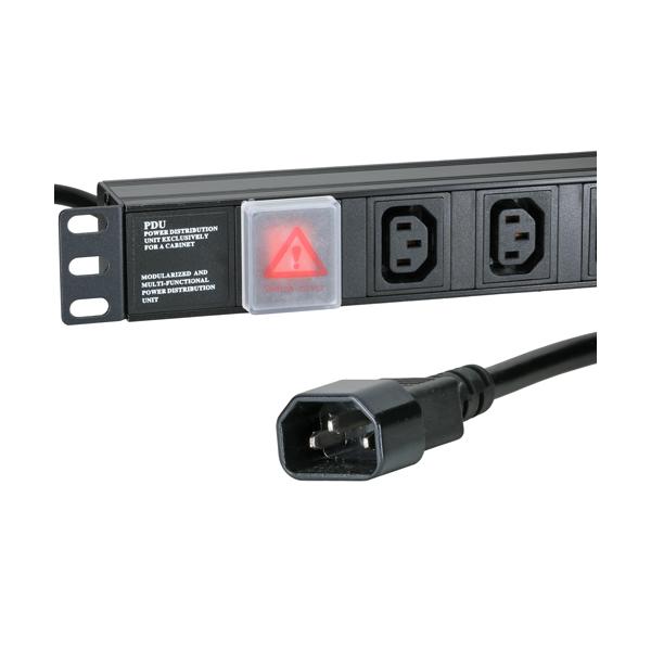 Cablenet IEC8HC14 unità di distribuzione dell'energia [PDU] 8 presa[e] AC 1U Nero (CNL 8W C13 PDU Hor 1u C14 3M)