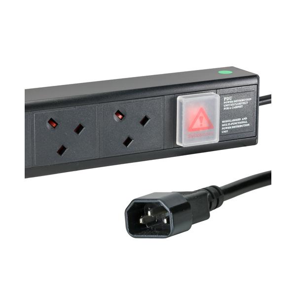 Cablenet PDU6HC14 unità di distribuzione dell'energia [PDU] 6 presa[e] AC 1U Nero (CNL 6W UK PDU Hor 1u C14 3M)
