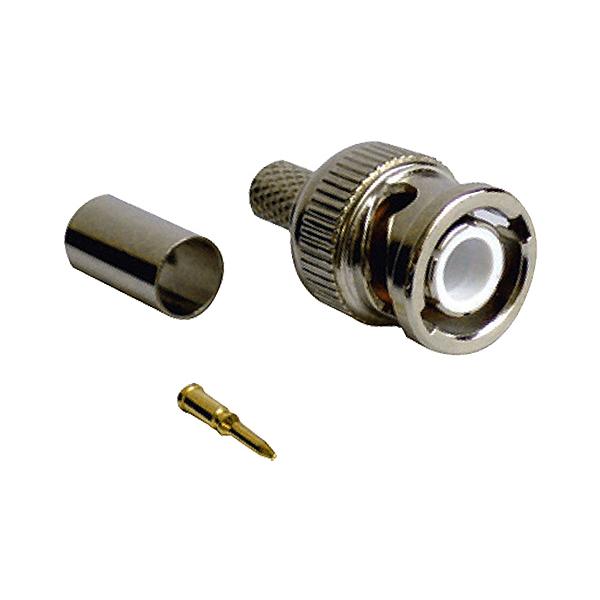 Cablenet BNC1-T59 cavo di collegamento BNC Metallico (100PK BNC Crimp RG59 TURNED)