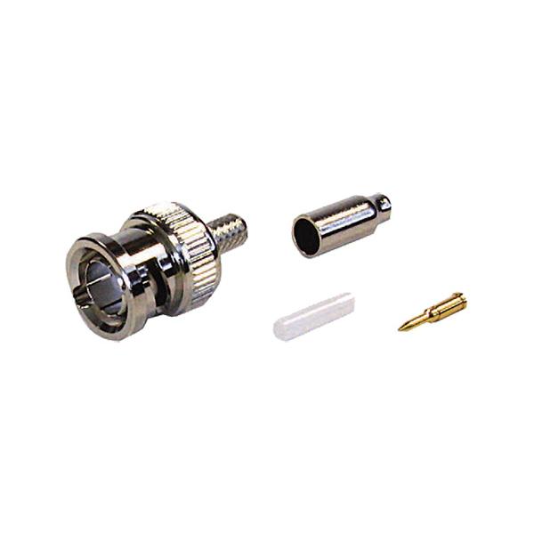 Cablenet BNC1-179 cavo di collegamento BNC Metallico (100PK BNC RG179 Crimp Pl TURNED)