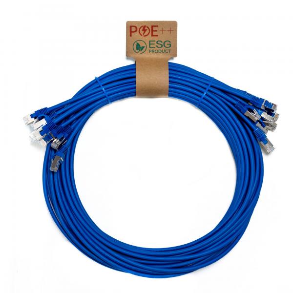 Cablenet CNL 10PK 3M C6a Bl SFTP Ls 26AWG SB cavo di rete Blu Cat6a S/FTP [S-STP] (CNL 10PK 3M C6a Bl SFTP Ls 26AWG SB)