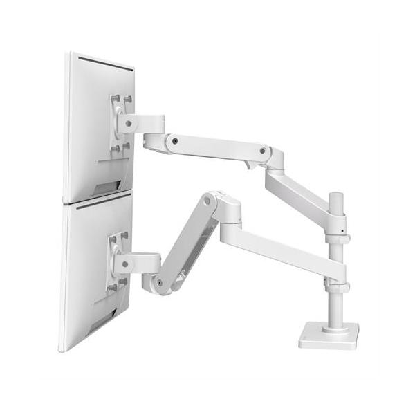 Ergotron LX Pro Series 45-690-290 Supporti a parete per TV 68,6 cm [27] Scrivania Bianco (LX PRO ARM DUAL DISPLAY - STACKING ESW)