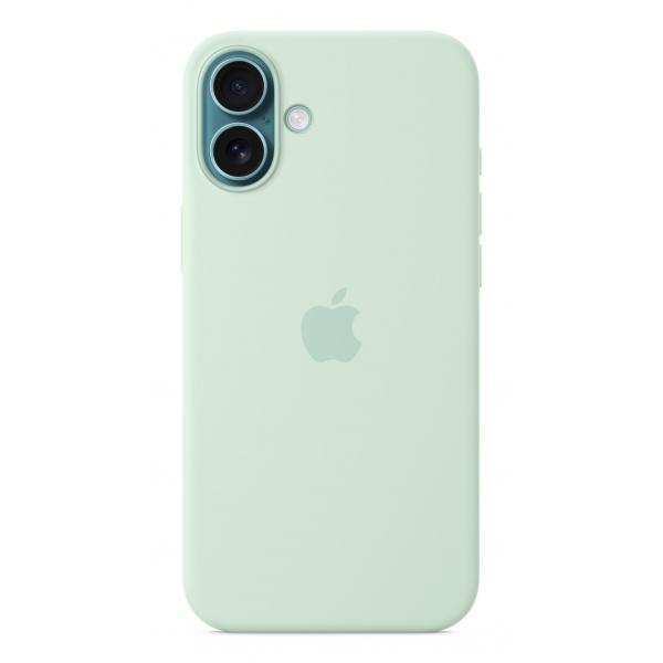 Apple Custodia MagSafe in silicone per iPhone 16 Plus – Acquamarina (Apple - Back cover for mobile phone - MagSafe compatibility - silicone - aquamarine - for iPhone 16 Plus)