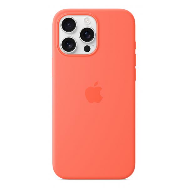 Apple Custodia MagSafe in silicone per iPhone 16 Pro Max – Mandarancio (IPHONE 16 PRO MAX SILICONE CASE - TANGERINE)