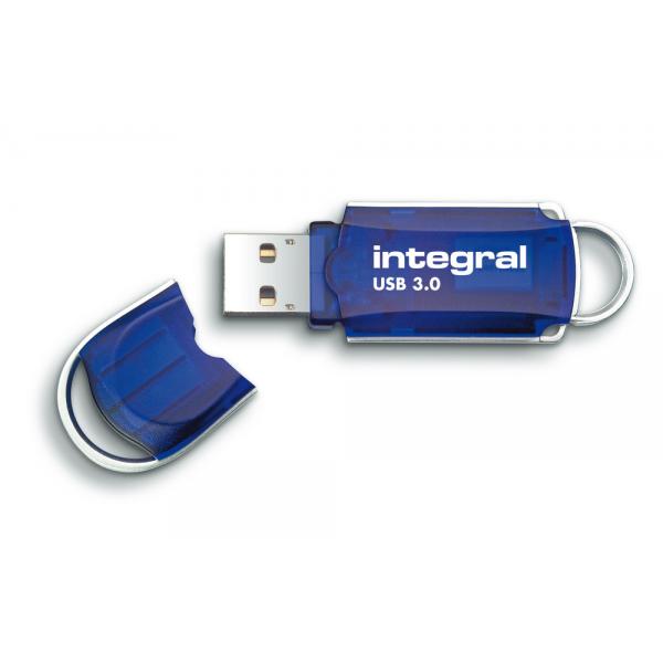 Integral INFD512GBCOU3.0 unità flash USB 512 GB USB tipo A 3.2 Gen 1 [3.1 Gen 1] Blu, Argento (512GB USB3.0 DRIVE COURIER BLUE UP TO R-120 W-30 MBS INTEGRAL)
