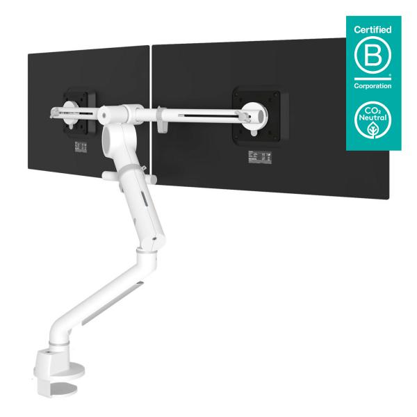 Dataflex Viewgo pro HD Scrivania Bianco (Dataflex Viewgo Pro HD monitor arm - Dual - White - for 2 monitors up to 5.5kg each [15Years warranty])
