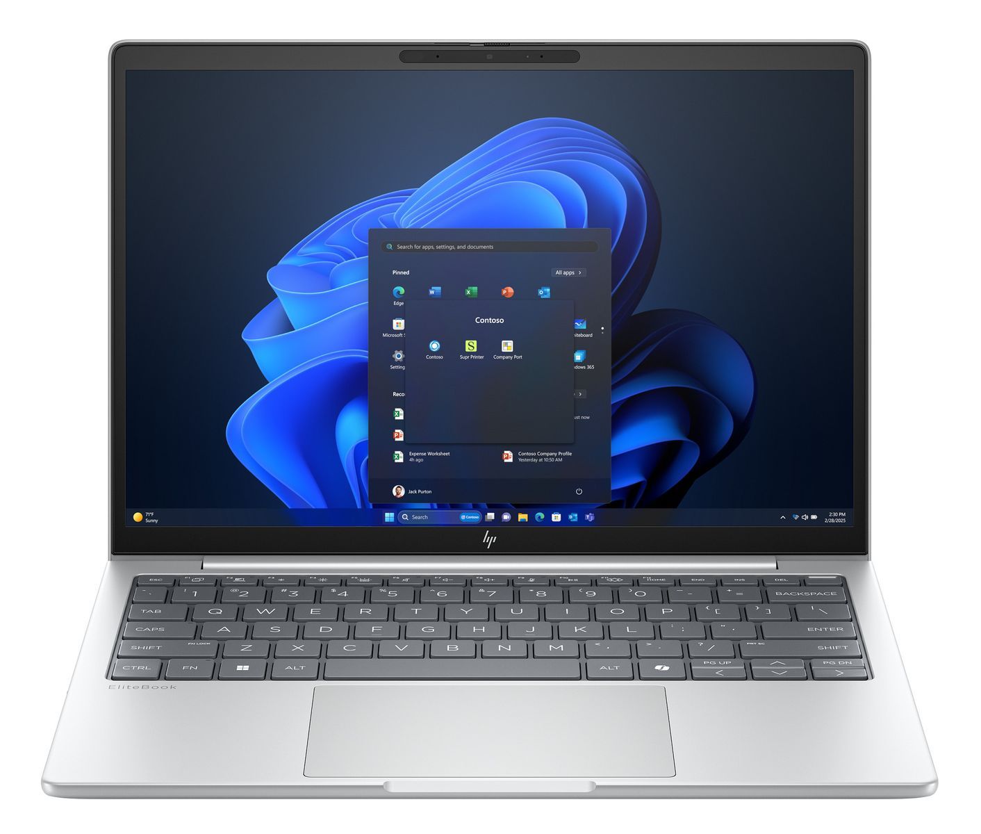 HP EliteBook 8 G1i Intel Core Ultra 7 255U Computer portatile 33,8 cm [13.3] WUXGA 32 GB LPDDR5x-SDRAM 512 GB SSD Wi-Fi 6E [802.11ax] Windows 11 Pro AI PC Argento (HP EliteBook 8 G1i Notebook AI - AI