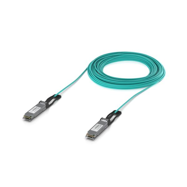 Ubiquiti UACC-AOC-QSFP28-30M cavo InfiniBand e in fibra ottica Colore acqua (Long-range QSFP28 direct - attach cable with a 100 Gbps - max data rate. - Warranty: 24M)