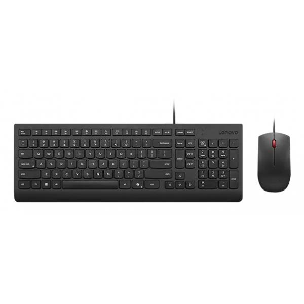Lenovo 4X31R64409 tastiera Mouse incluso Universale USB Danese Nero (LENOVO Ess Wired Keyboard/Mouse [DK])