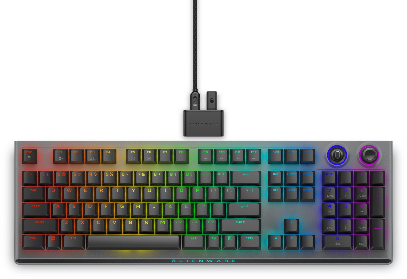 Alienware Tri-Mode AW920K tastiera Gaming USB + RF Wireless + Bluetooth Grigio (AW920K ALIENWARE TRI-MODE - KEYBOARD [DARK SIDE OF THE MOON]) - Versione UK