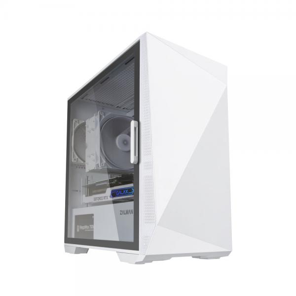 Zalman Z1 Iceberg White - mATX Mid Tower PC Case/Pre-installed fan 2 x 120mm in Mini Tower Bianco (Zalman)