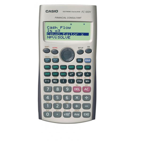 Casio financial calculator FC100V, Sil