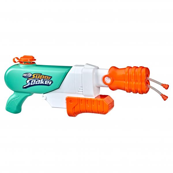 Nerf Super Soaker Hydro Frenzy, blaster ad acqua, incredibile divertimento 3-in-1, bocchetta regolabile, canna a 2 tubi lancia-acqua (SOA HYDRO FRENZY*)