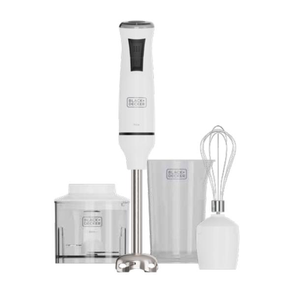 Black & Decker BXHBA750E Frullatore ad immersione 750 W Bianco (BLACK+DECKER Hand Blender 750W White A)