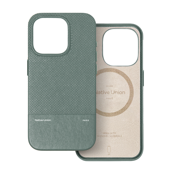 Native Union RECLA-GRN-NP24P custodia per cellulare 16 cm [6.3] Cover Verde ([Re]Classic Case For iPhone - 16 Pro Slate Green - Warranty: 24M)