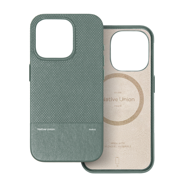 Native Union RECLA-GRN-NP24 custodia per cellulare 15,5 cm [6.1] Cover Verde ([Re]Classic Case For iPhone - 16 Slate Green - Warranty: 24M)